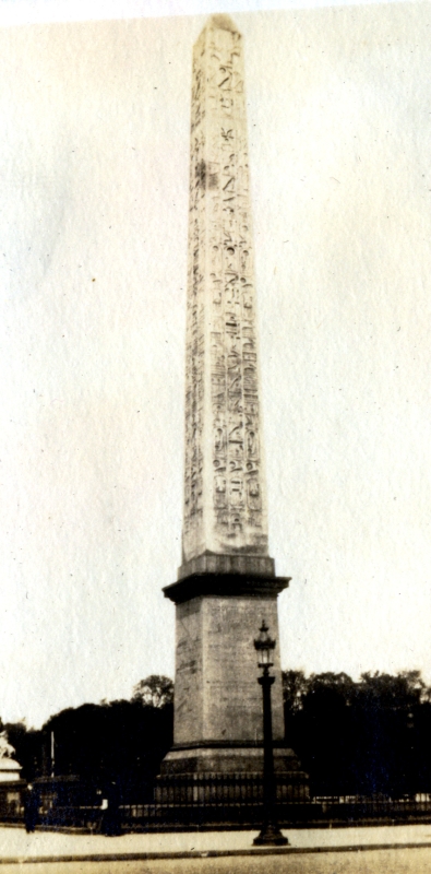 The obelisk in Paris, 1920